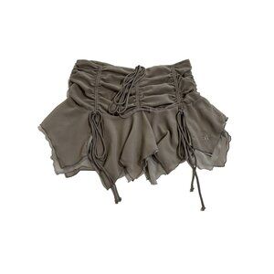 Elegant Gray Mini Skirt